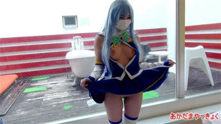 色白美乳で透き通るようなKonosuwa Aquaコス娘に中出し